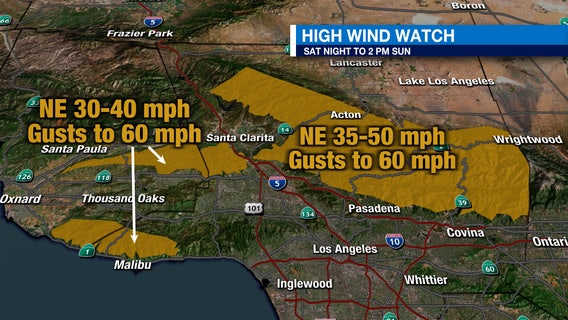 Saturday forecast: Moderate to strong winds return