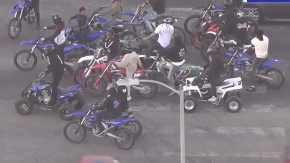 LA police chase suspects call up dozen dirt bike, ATV riders to join ride