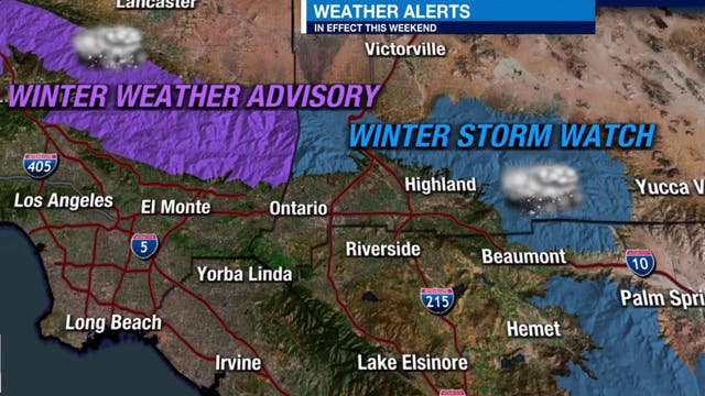 Winter Storm Warning issued for Southern California mountains