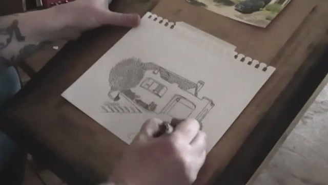 A memory from ashes: LA artist draws homes of fire victims