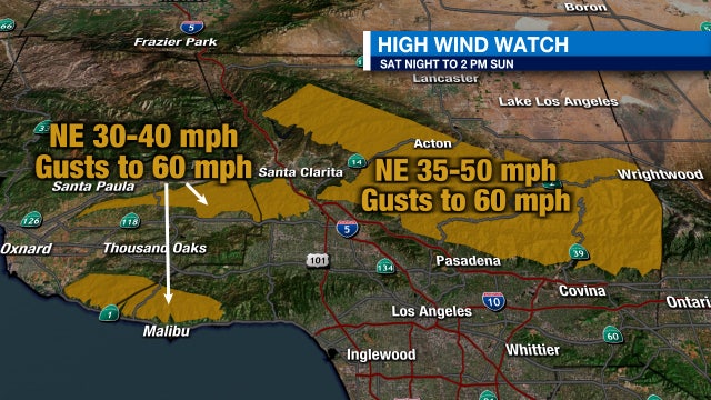 Saturday forecast: Moderate to strong winds return