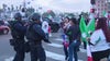 Protests continued into the night in downtown LA during 'A Day Without Immigrants'