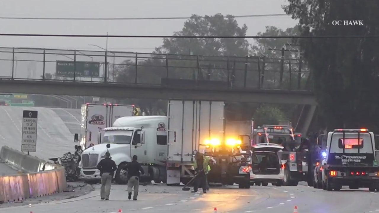 91 Freeway crash: 3 killed in collision involving semi-truck in Buena Park