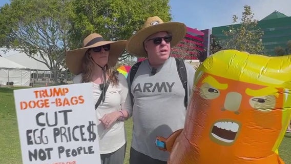 Anti-Trump protest held in West Hollywood