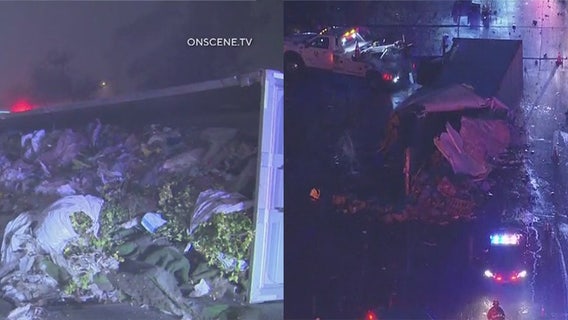 2 separate big rig crashes snarl traffic on 5, 405 freeways