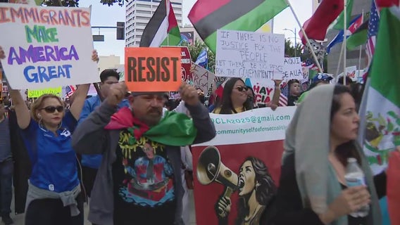 'Not My President’s Day' protests held in LA, nationwide