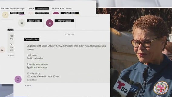 Mayor Bass' deleted text messages from Palisades Fire released