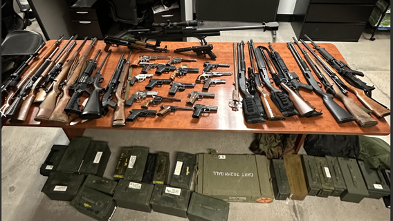 Large cache of weapons seized from Camarillo storage unit