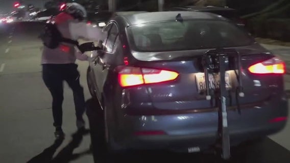 Car slams into group of cyclists handing out 'know your rights' cards in Boyle Heights