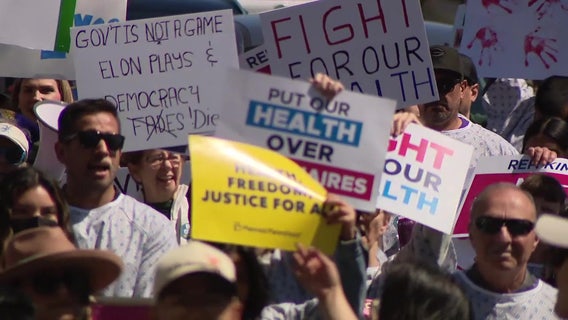 Anaheim residents protest against potential Medicaid cuts that will 'hurt everyone'