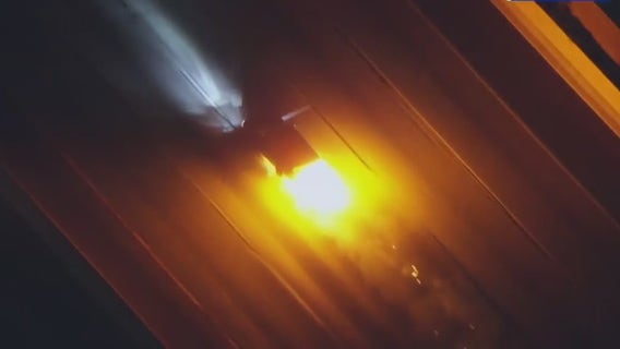 Car nearly blows up during police chase along 5 Freeway in Los Angeles