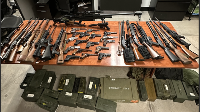 Large cache of weapons seized from Camarillo storage unit