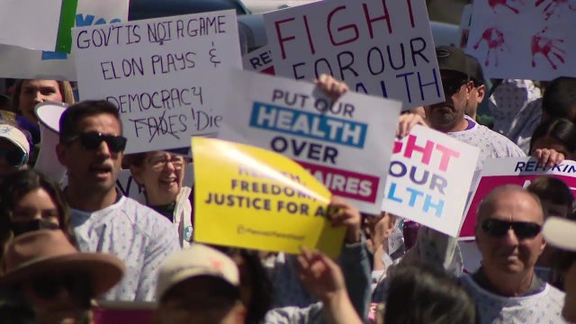 Anaheim residents protest against potential Medicaid cuts that will 'hurt everyone'