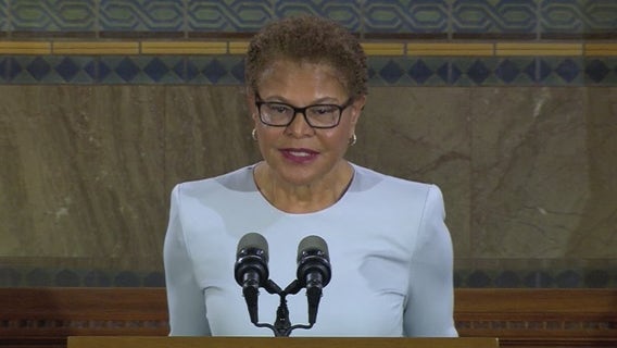 LA Mayor Karen Bass discusses budget, layoffs in State of the City address