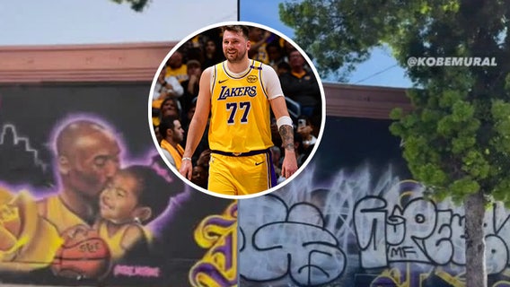 Luka Doncic donates the $5K needed to restore vandalized mural of Kobe and Gigi Bryant
