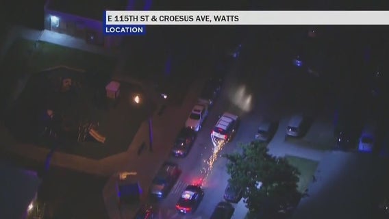 Pursuit ends in Watts as suspects run from police