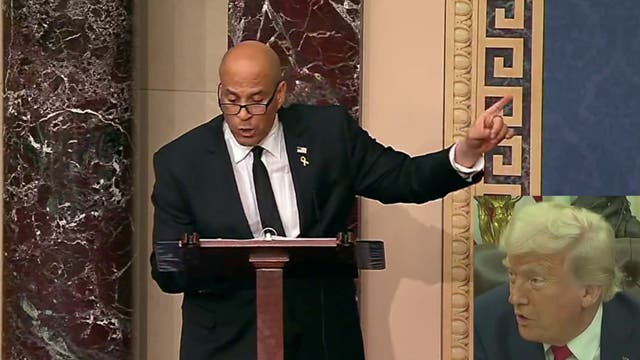Cory Booker tops 24 hours in a Senate speech slamming Trump's actions