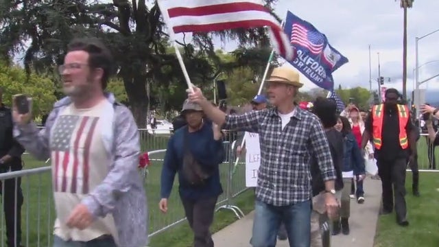 Conservative political group rallies in Beverly Hills