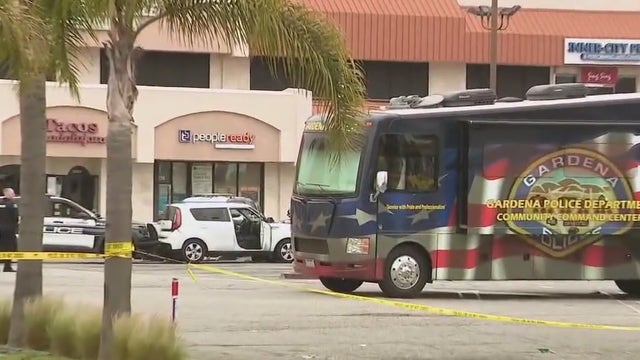 Female pursuit suspect shot dead at Gardena strip mall