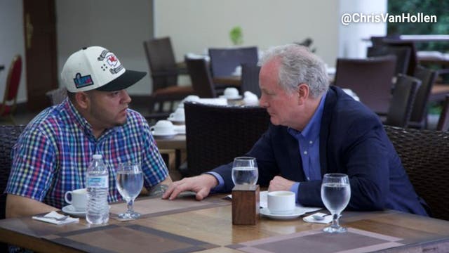 Kilmar Ábrego García: U.S. lawmaker meets with man sent to El Salvador by Trump administration