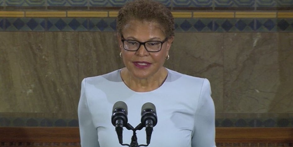 LA Mayor Karen Bass discusses budget, layoffs in State of the City address