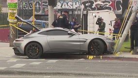 Speeding Aston Martin driver dies after pursuit-crash in Boyle Heights
