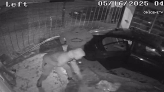 VIDEO: Smash-and-grab burglars ram stolen car into high-end LA shoe store