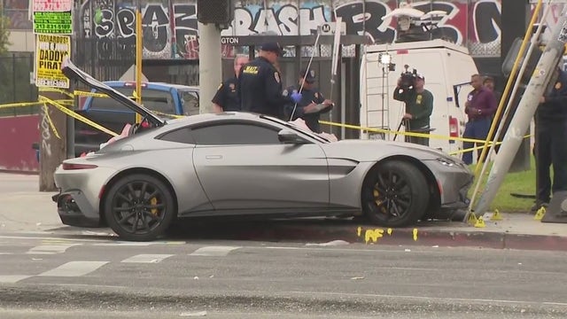 Speeding Aston Martin driver dies after pursuit-crash in Boyle Heights