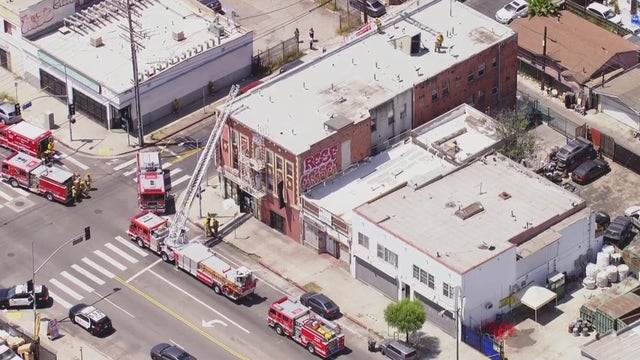 Man barricades himself inside LA apartment after fire