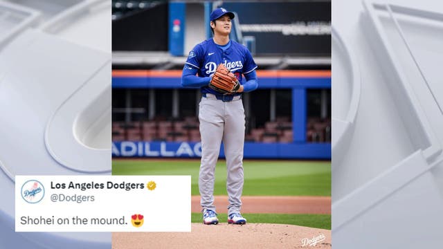 Shohei Ohtani to pitch for first time in Dodger uniform on Monday