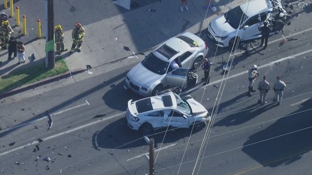 High-speed pursuit suspect crashes into multiple cars in North Hills