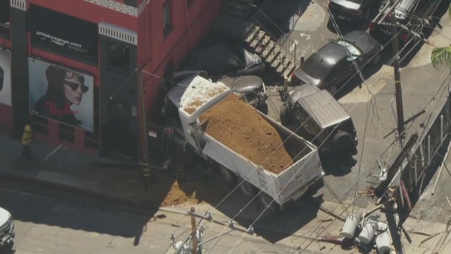 Dump truck crashes into famed Whisky a Go Go