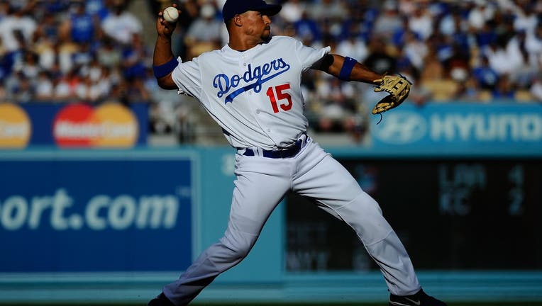 Rafael Furcal #15 of the Los Angeles Dodgers fields the ball against the San Francisco Giants on Opening Day at Dodger Stadium on March 31, 2011 in Los Angeles, California. (Photo by Kevork Djansezian/Getty Images)