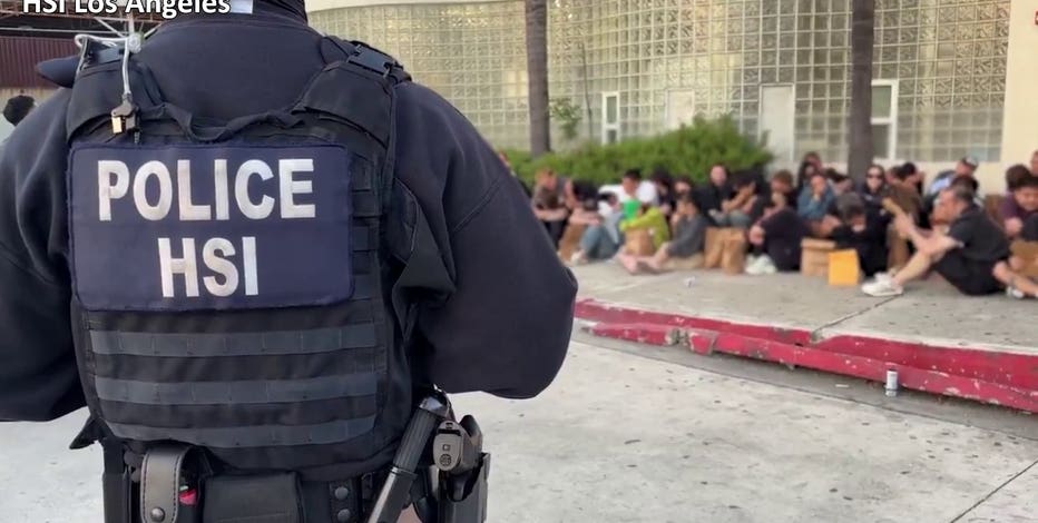 VIDEO: ICE raid at alleged underground nightclub in Los Angeles; More than 30 arrested