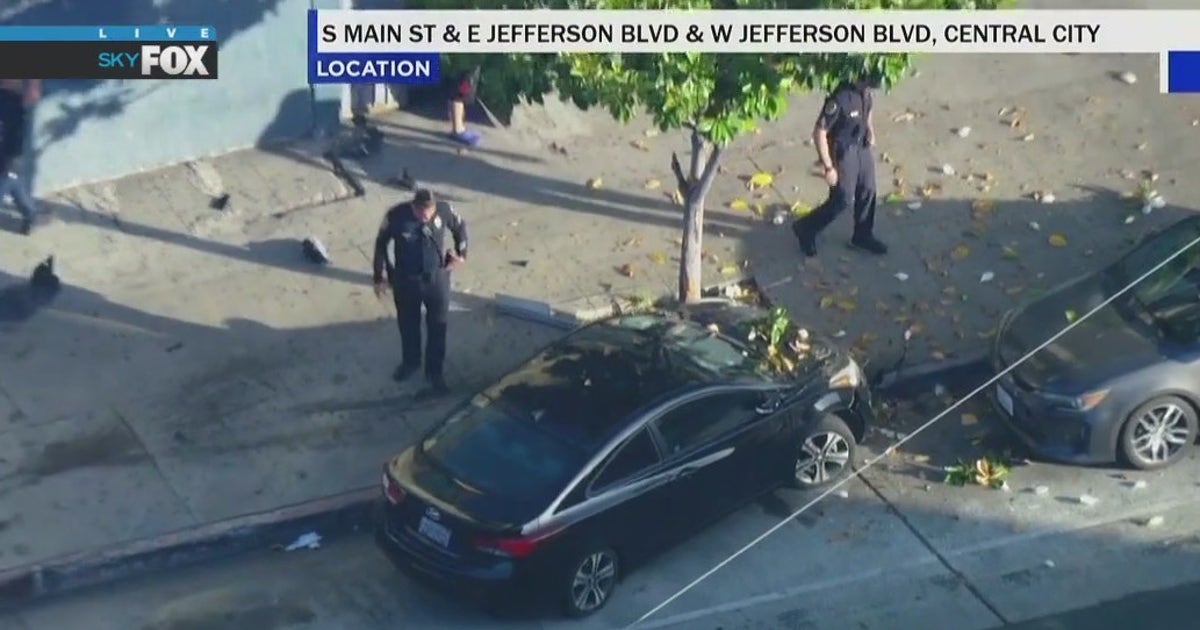 Stolen car pursuit ends in dramatic crash in South LA | FOX 11 Los Angeles
