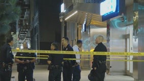 Shirtless man with machete kills 1 person, injures another in DTLA, police say