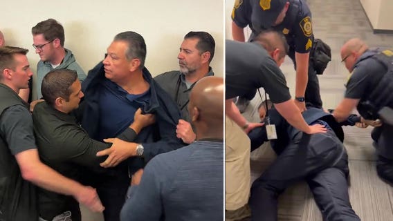 VIDEO: Sen. Alex Padilla forcibly removed from DHS Kristi Noem's news conference