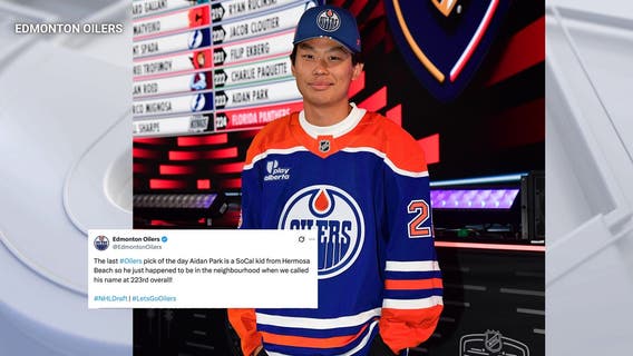 Hermosa Beach native Aidan Park stops by NHL Draft as a fan, gets picked by Edmonton Oilers