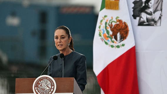 Mexican president Claudia Sheinbaum reacts to LA ICE protests