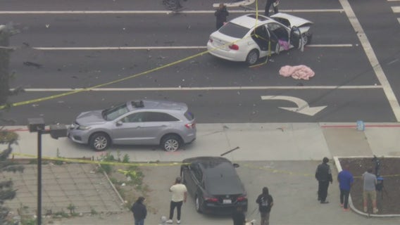 4 injured, including 2 kids, in Inglewood pursuit-crash