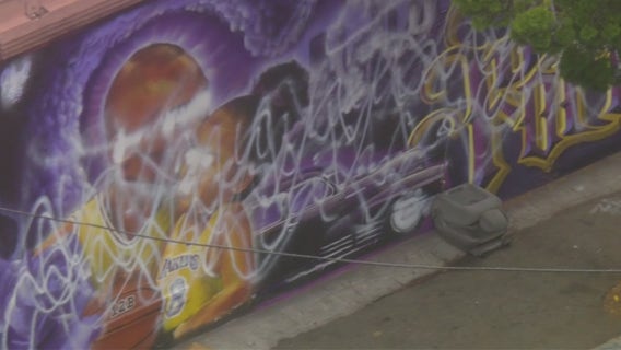 Kobe and Gigi Bryant mural in downtown LA vandalized for 2nd time in a month