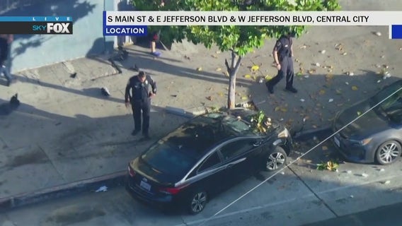 Stolen car pursuit ends in dramatic crash in South LA