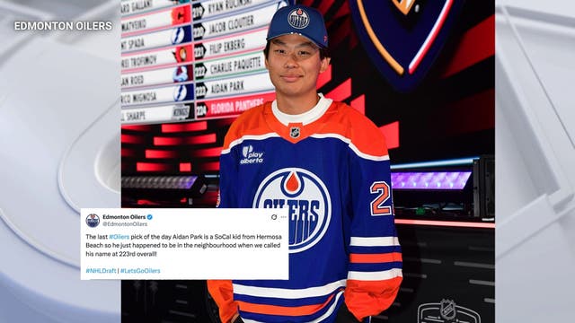 Hermosa Beach native Aidan Park stops by NHL Draft as a fan, gets picked by Edmonton Oilers