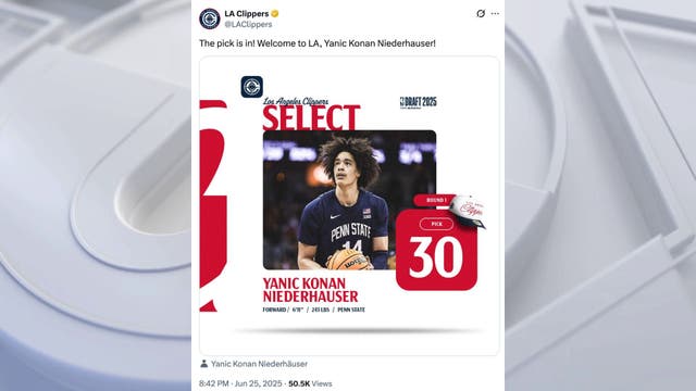 Clippers select Swiss 7-footer Yanic Konan Niederhauser at pick No. 30