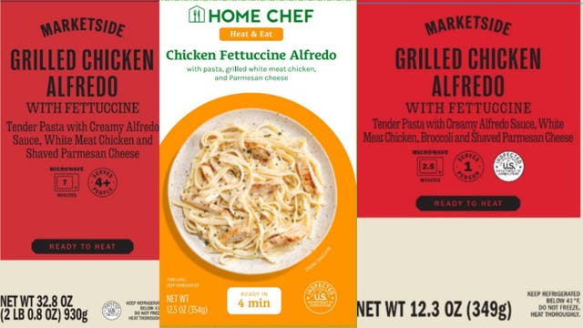 Home Chef, Marketside brand recalls pasta sold at Walmart, Kroger stores