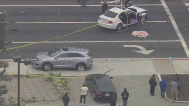 4 injured, including 2 kids, in Inglewood pursuit-crash