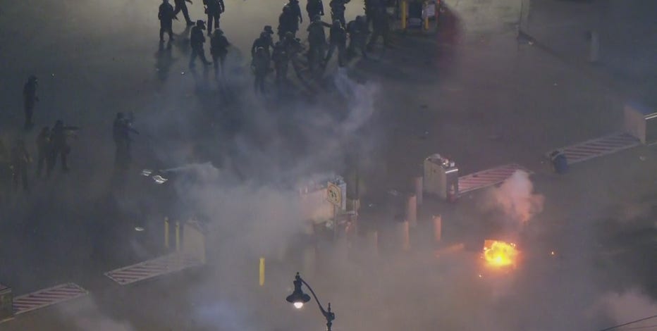 LA ICE protests, Day 2: Paramount at center of clashes between feds, civilians; car fires; rocks thrown at CBP