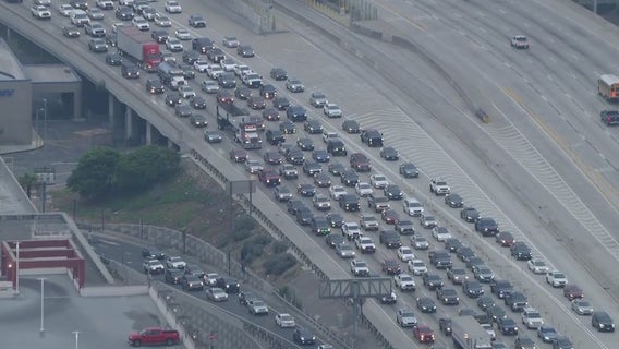 Pedestrian attempting to cross 110 Freeway in downtown LA struck and killed