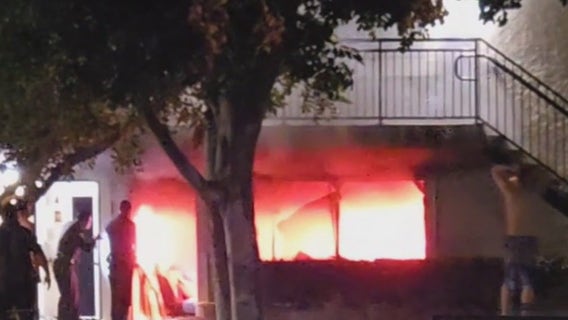 1 person hospitalized, dog missing after Garden Grove apartment fire