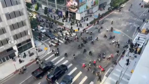 At least 50 involved in mini bike takeover in downtown LA